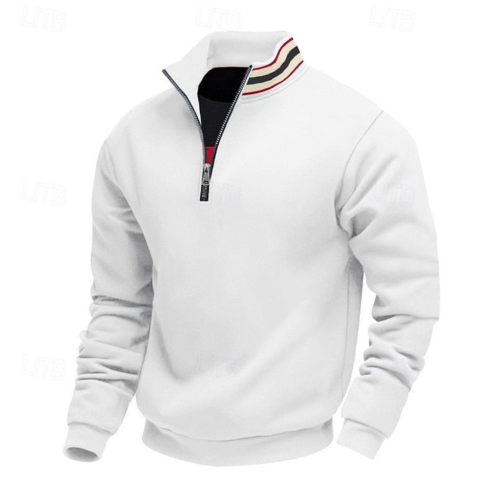 Quarter-Zip Stand-Collar Pullover