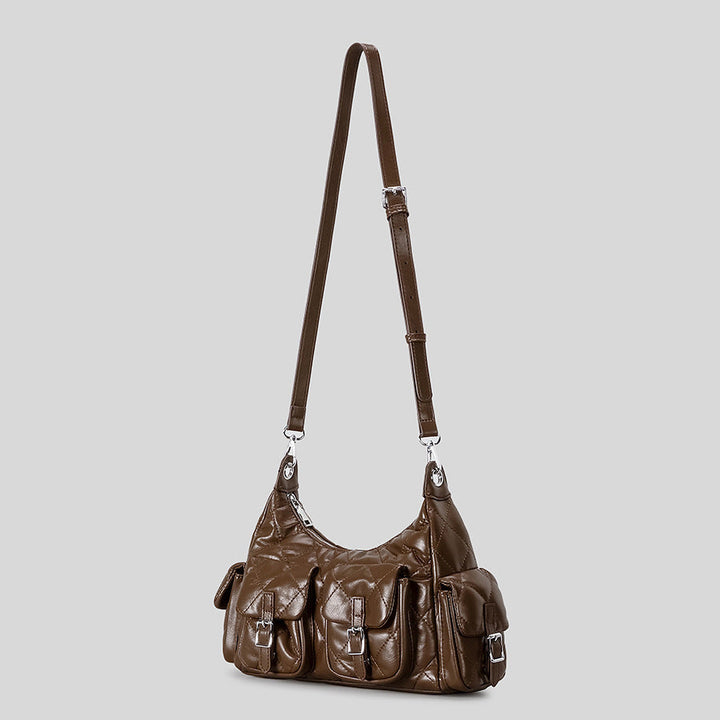 Quilted Multi-Pocket Handbag