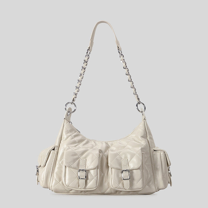 Quilted Multi-Pocket Handbag