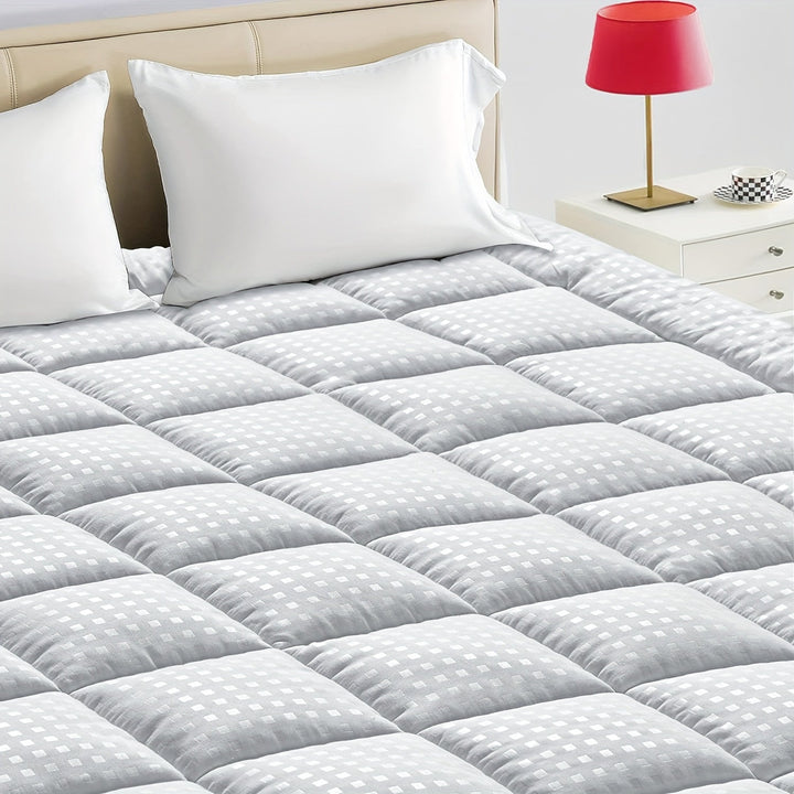 Quilted Pillow-Top Cooling Mattress Pad – Breathable and Fluffy Deep-Pocket Mattress Cover