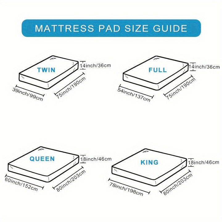 Quilted Pillow-Top Cooling Mattress Pad – Breathable and Fluffy Deep-Pocket Mattress Cover