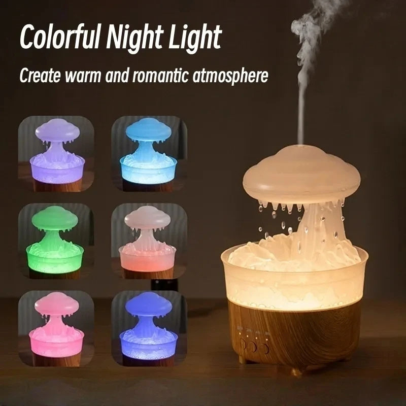 Rain Cloud Humidifier Lamp with LED Light and Raindrop Sound