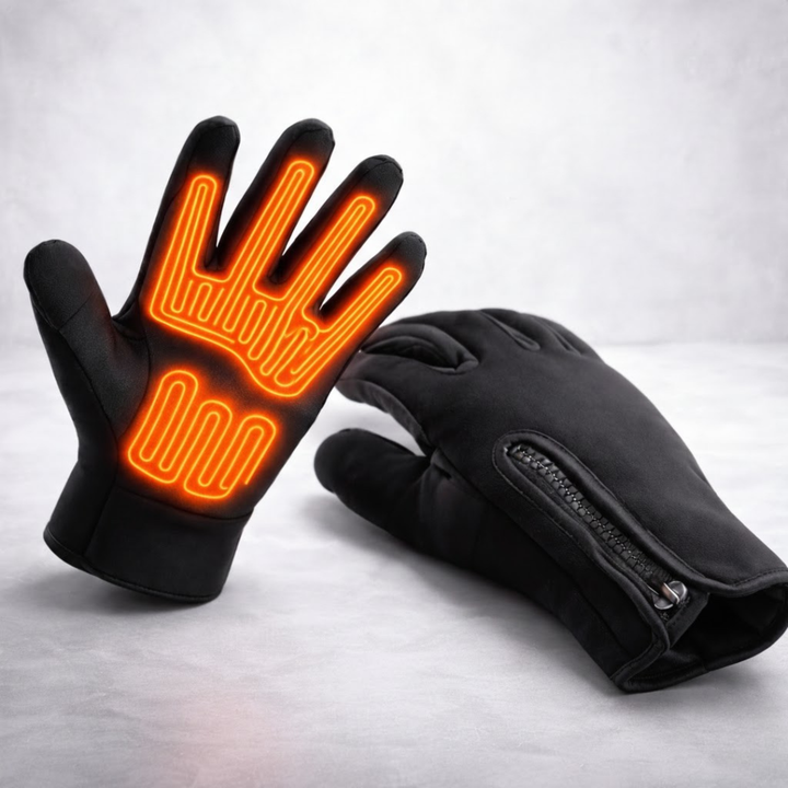 Rechargeable Battery-Heated Gloves with Waterproof Touchscreen and Water-Resistant Grip