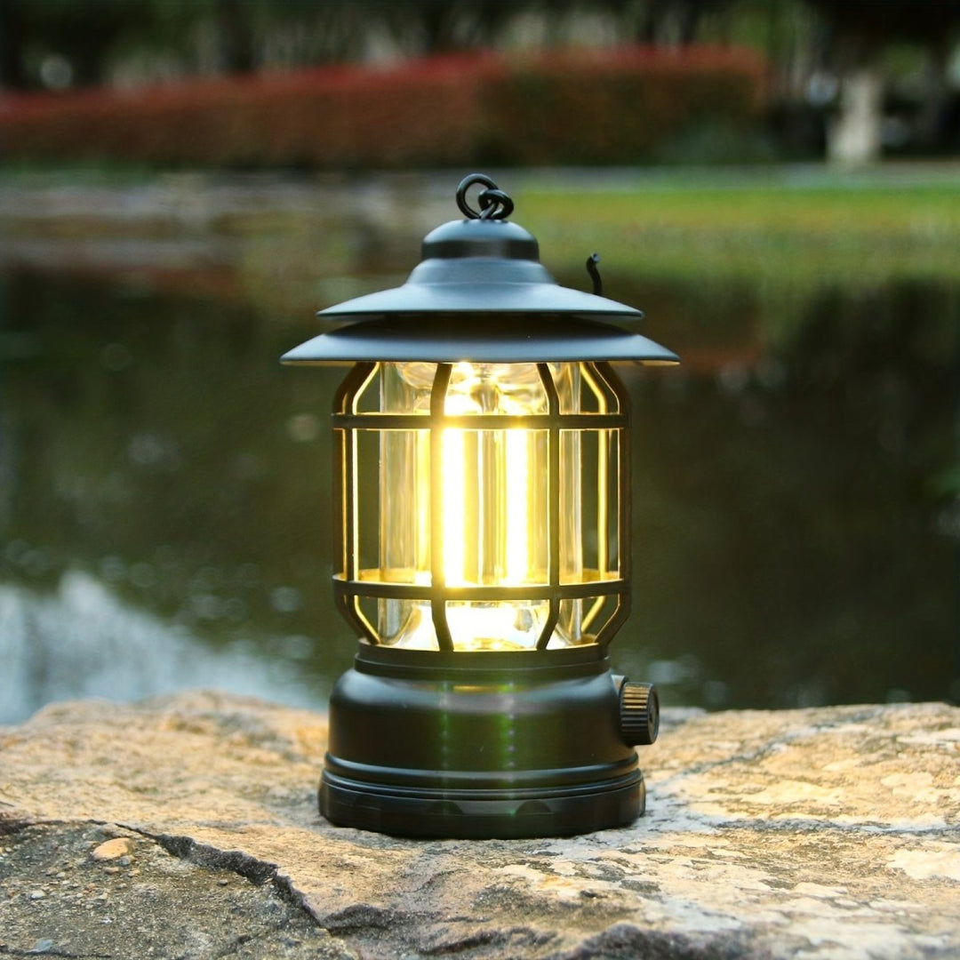 Rechargeable Camping Lantern with Adjustable Brightness and Touch Control, 6-Hour Battery