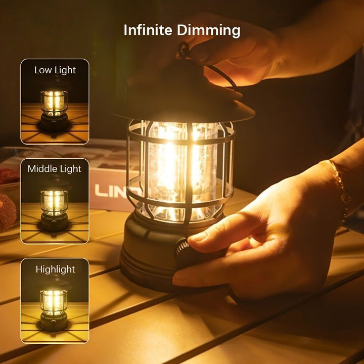 Rechargeable Camping Lantern with Adjustable Brightness and Touch Control, 6-Hour Battery