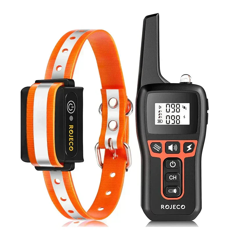 Rechargeable IP67 Waterproof Dog Training Collar with 1000m Range and 3 Modes