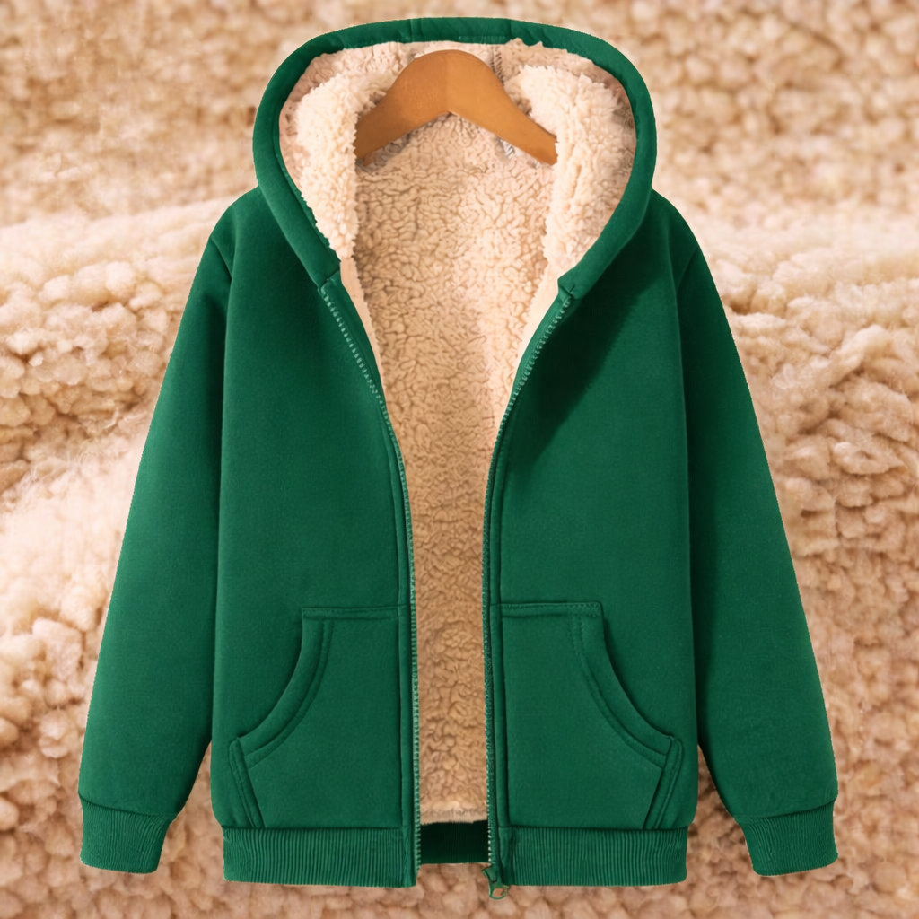 Regular Fit Hooded Zip Jacket with Lined Interior – Non-Bulky Silhouette