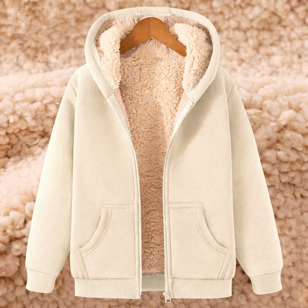Regular Fit Hooded Zip Jacket with Lined Interior – Non-Bulky Silhouette
