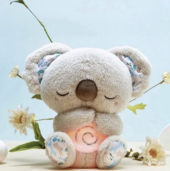 Relaxing Plush Toy with Breathing &amp; Night Light - Soothing