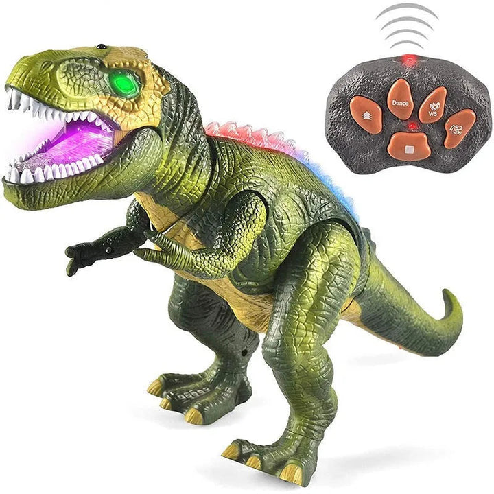 Remote Control T-Rex Dinosaur with LED Light, Walking &amp; Roaring Realistic Dinosaur Toys