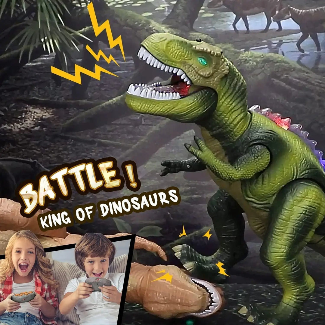 Remote Control T-Rex Dinosaur with LED Light, Walking &amp; Roaring Realistic Dinosaur Toys