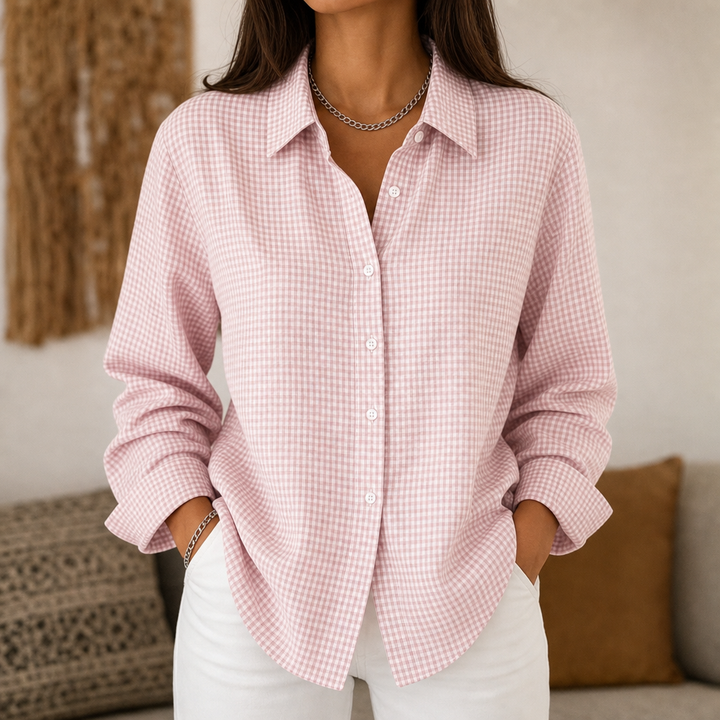 Retro Plaid Relaxed-Fit Button-Down Shirt