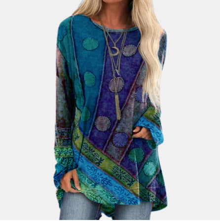 Retro Revival Crewneck Long Sleeve T-Shirt