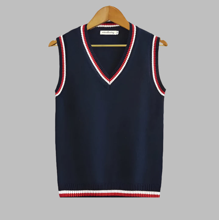 Retro Striped Preppy Sleeveless Sweater Vest