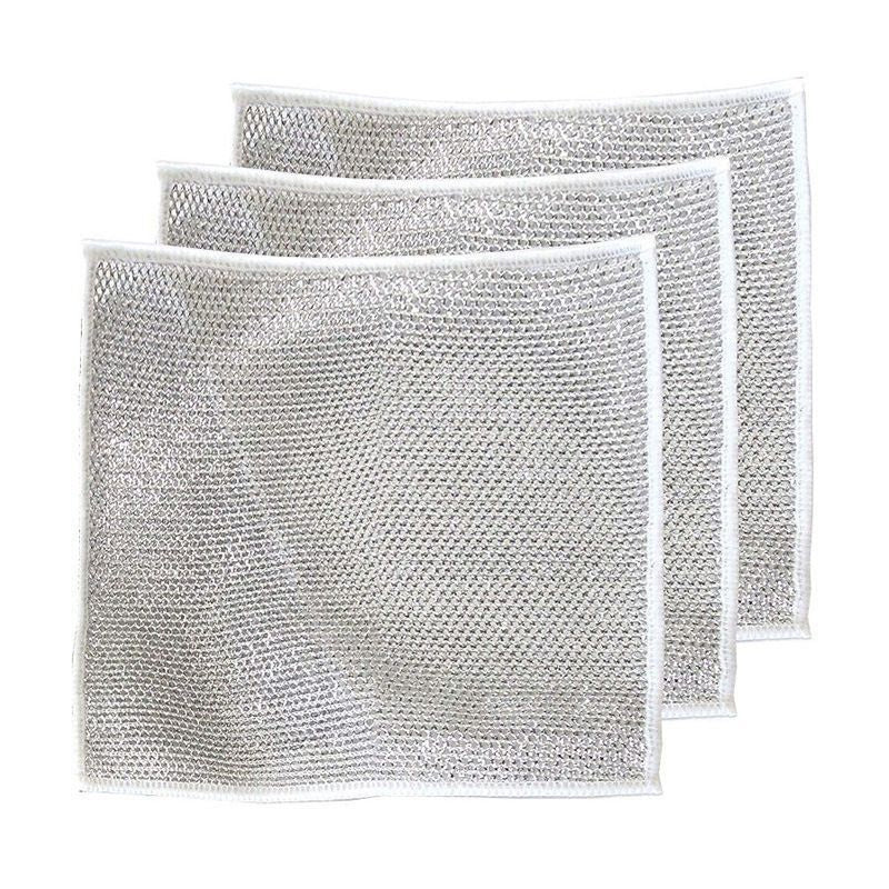 Reusable Non-Scratch Nylon Mesh Scrub Dishcloth Set