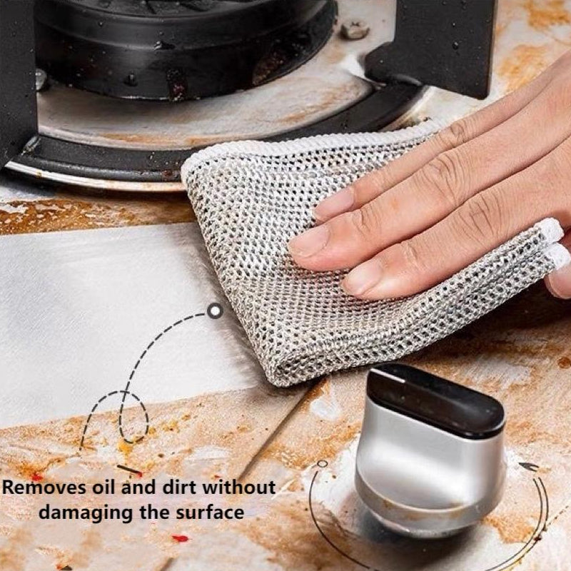 Reusable Non-Scratch Nylon Mesh Scrub Dishcloth Set