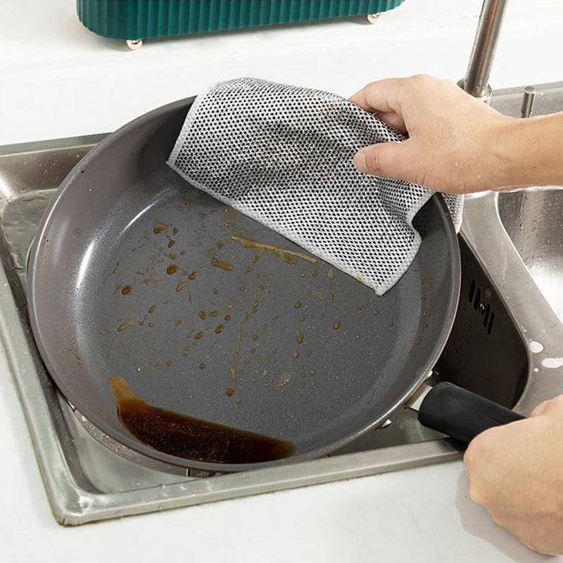 Reusable Non-Scratch Nylon Mesh Scrub Dishcloth Set