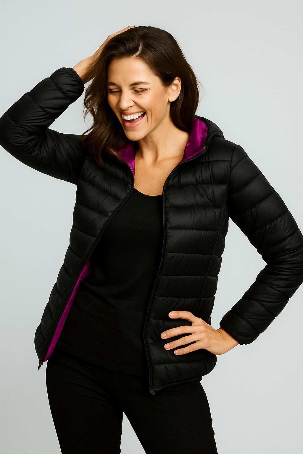 Reversible Hooded Puffer Jacket