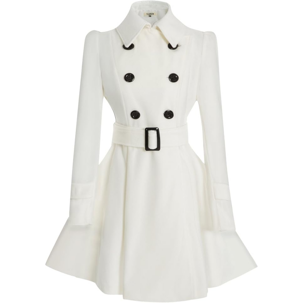 Reversible Wool Peacoat with Belt - Patty