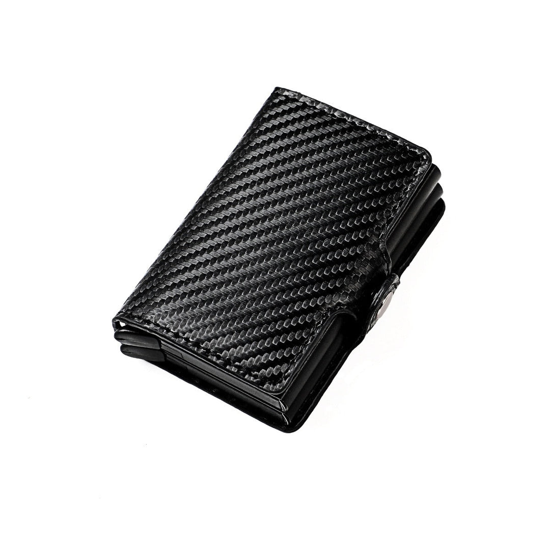 RFID Leather Wallet with Pop-up Aluminum Holders - Protect Your Cards and Identity