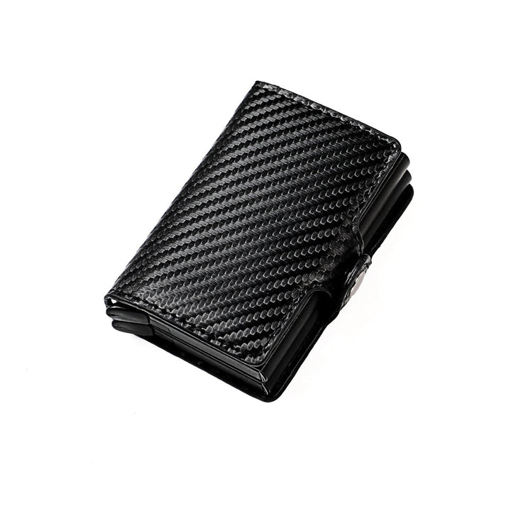 RFID Leather Wallet with Pop-up Aluminum Holders - Protect Your Cards and Identity