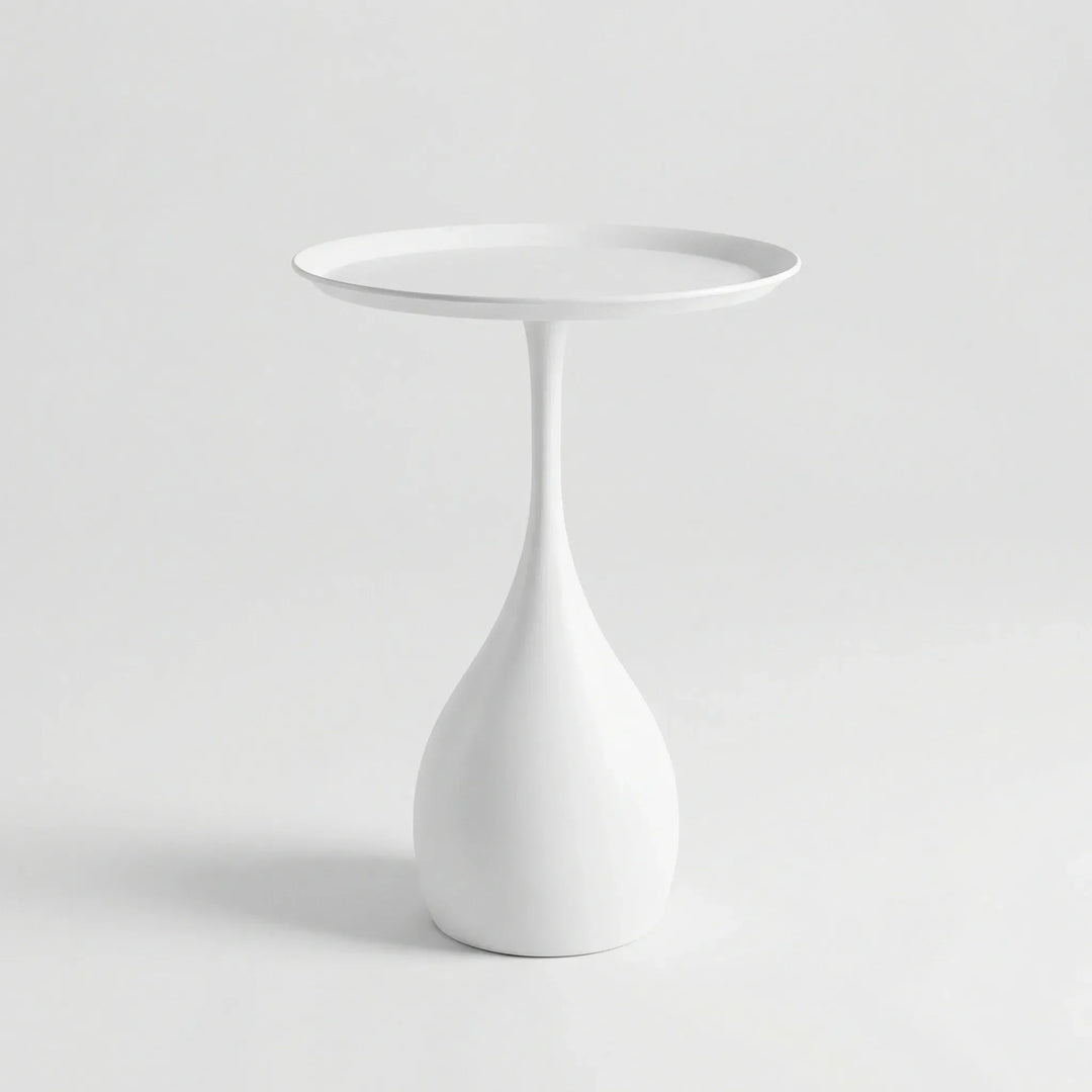 Round Side Table with Delicate Pedestal Base