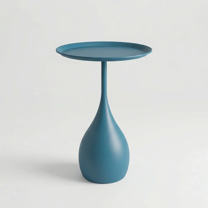 Round Side Table with Delicate Pedestal Base