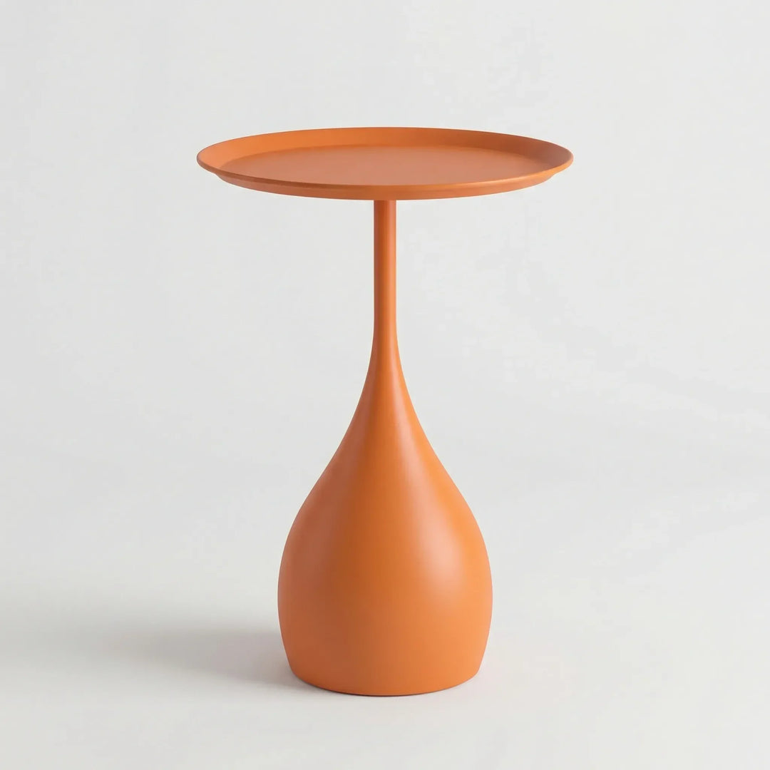 Round Side Table with Delicate Pedestal Base