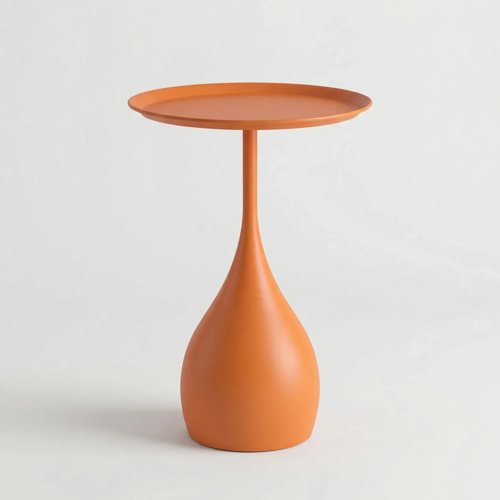 Round Side Table with Delicate Pedestal Base