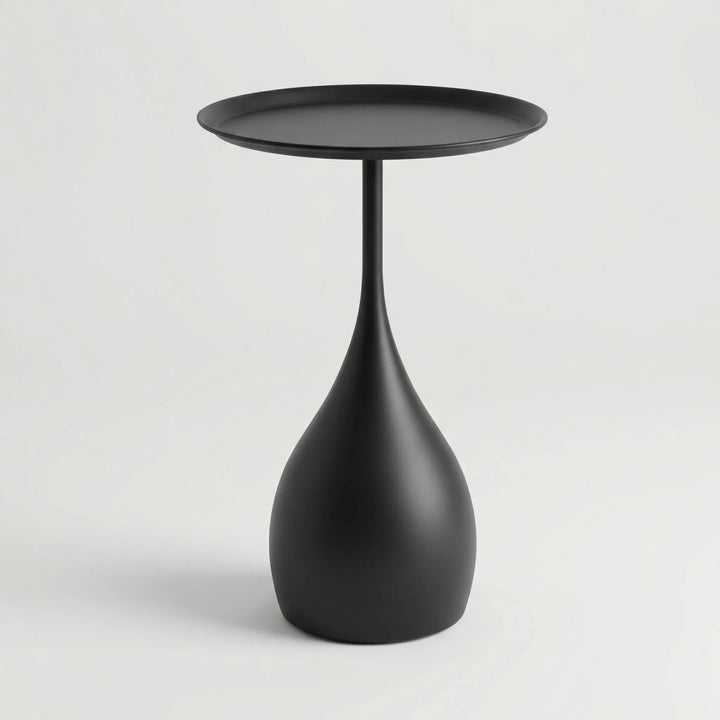 Round Side Table with Delicate Pedestal Base