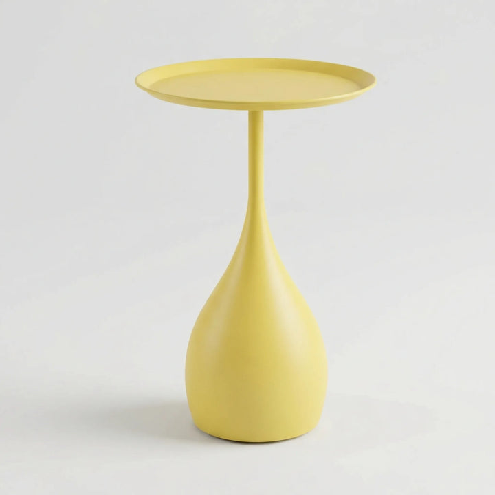 Round Side Table with Delicate Pedestal Base
