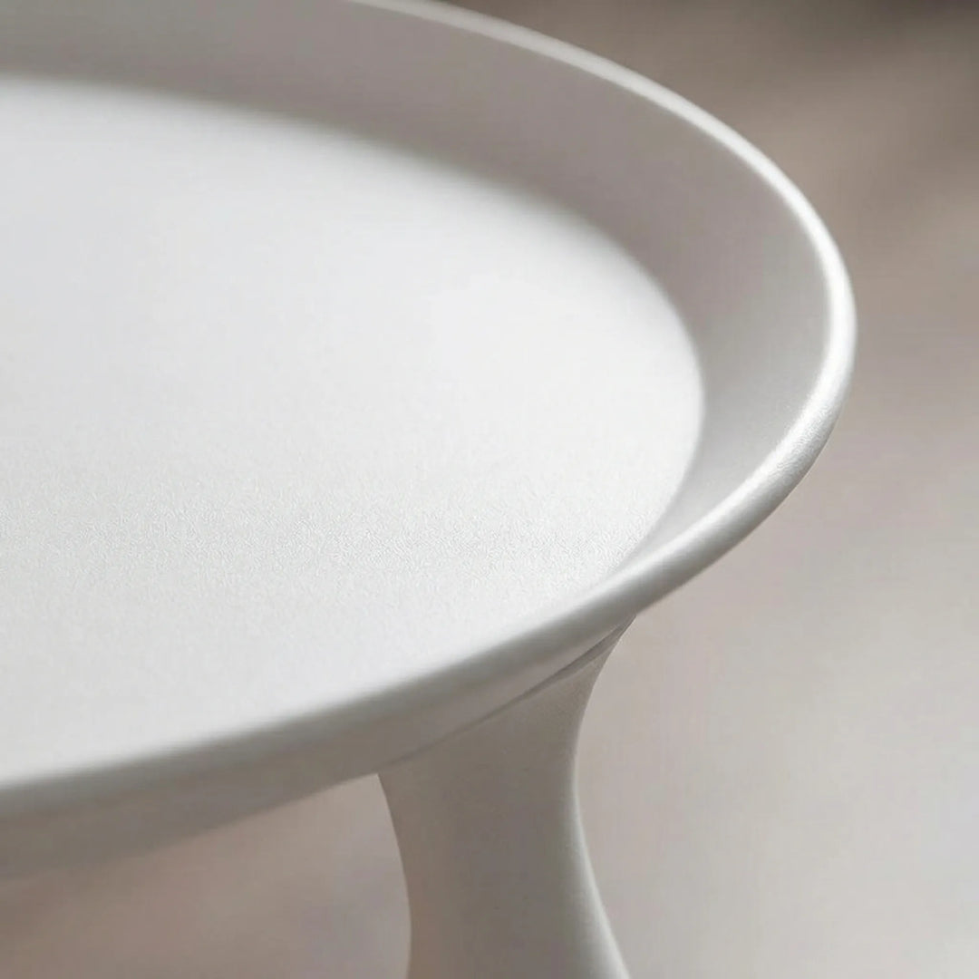 Round Side Table with Delicate Pedestal Base