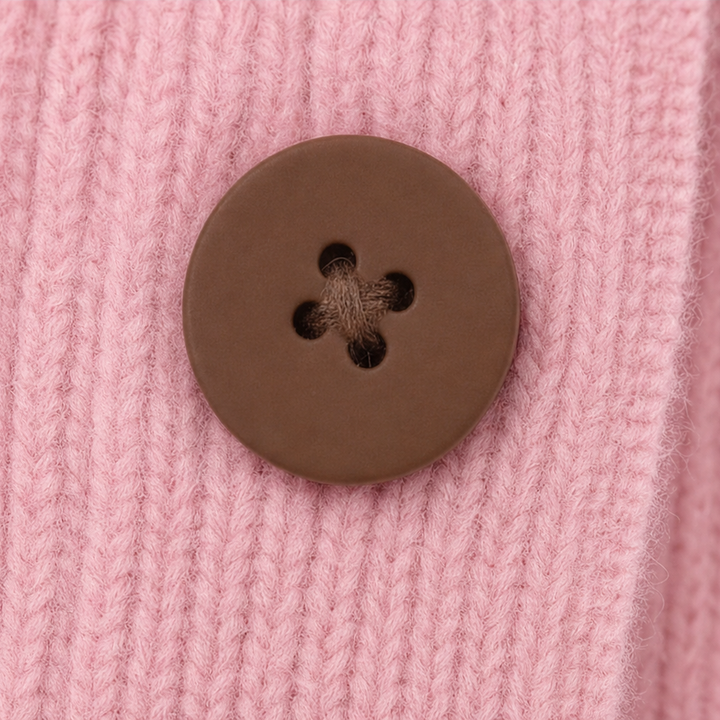 Ruffle Collar Stretch-Knit Cardigan