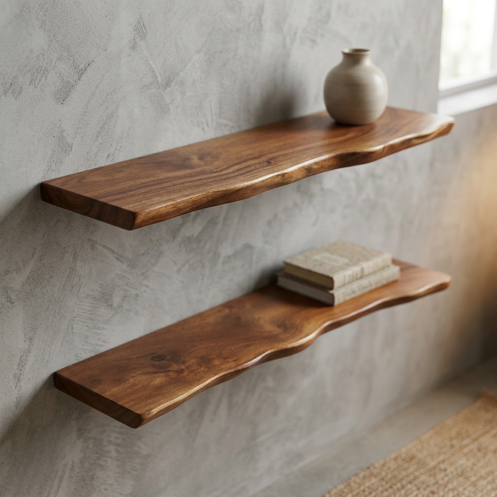 Rustic Australian Hardwood Wall Shelf