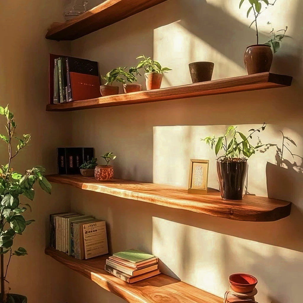 Rustic Australian Hardwood Wall Shelf