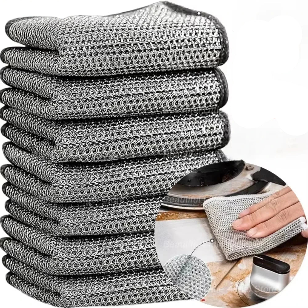 ScrubMaster - Multifunctional Dish Cloth Made of Steel Wire, Reusable &amp; Effective
