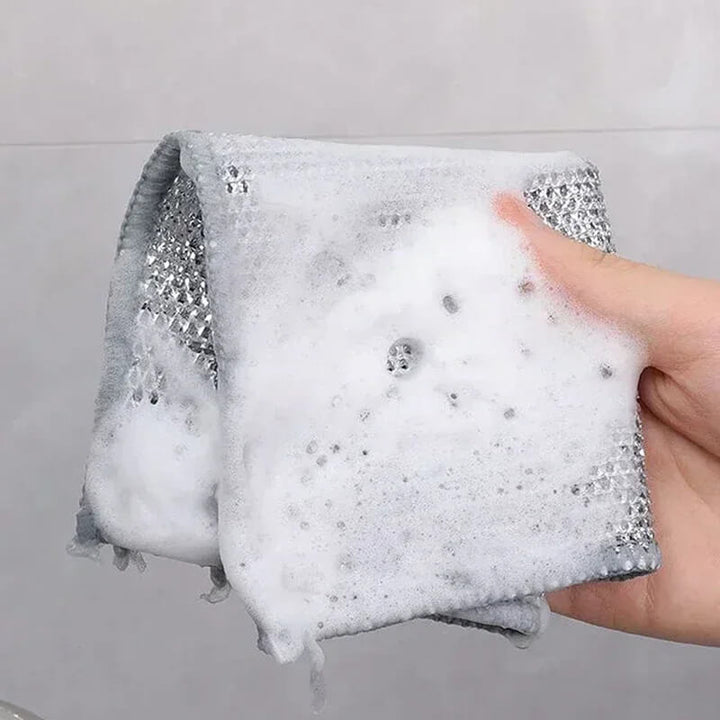 ScrubMaster - Multifunctional Dish Cloth Made of Steel Wire, Reusable &amp; Effective