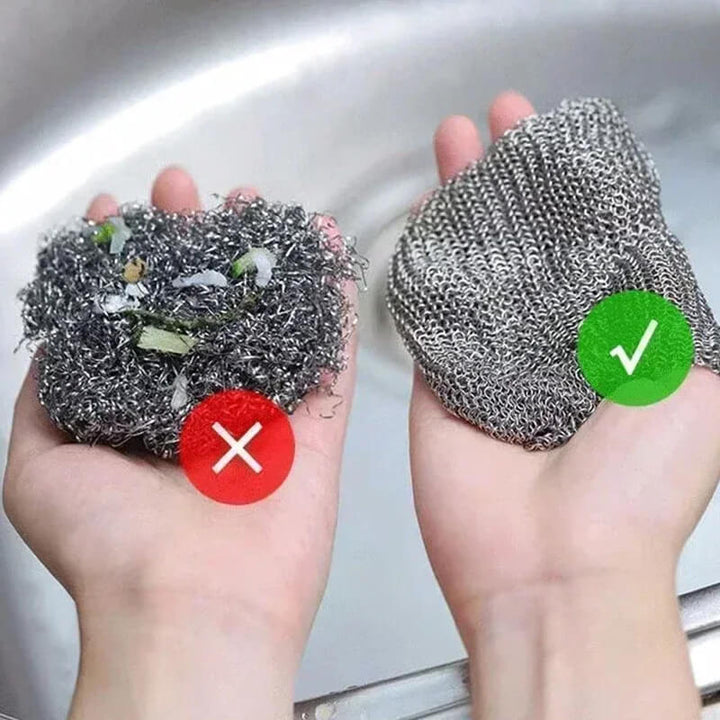ScrubMaster - Multifunctional Dish Cloth Made of Steel Wire, Reusable &amp; Effective