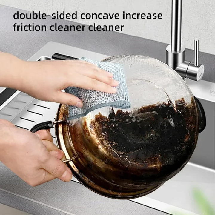 ScrubMaster - Multifunctional Dish Cloth Made of Steel Wire, Reusable &amp; Effective