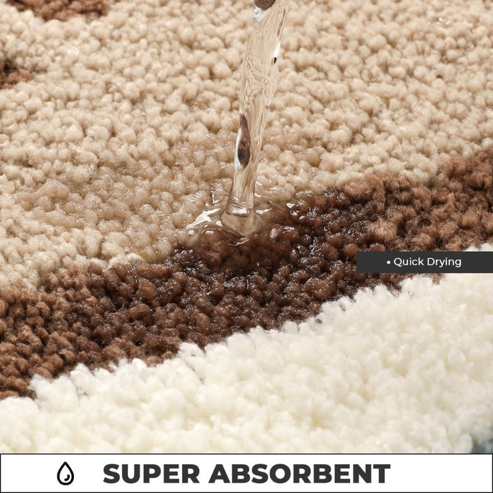 Seaside Footprint Pattern Bath Mat