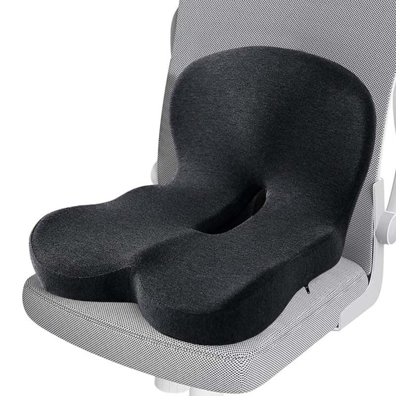Seat Cushion with Lumbar Support – Memory Foam for Office &amp; Car