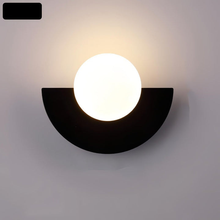 Semi-Circular Wall Lamp in Scandinavian Style Minimalism and Warm Light