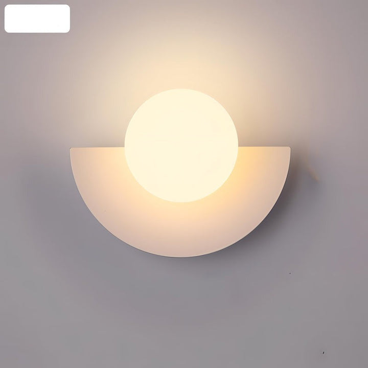 Semi-Circular Wall Lamp in Scandinavian Style Minimalism and Warm Light