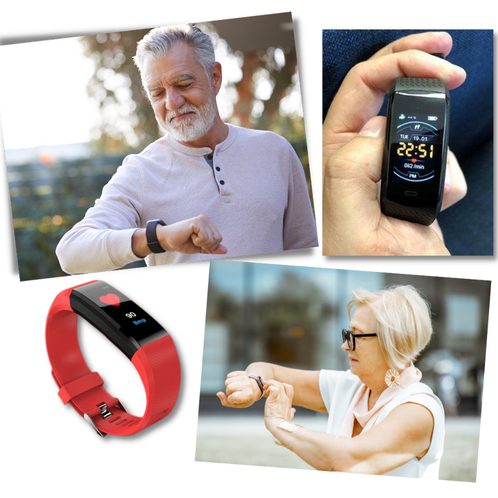 Senior Smartwatch with Health Monitor and Pedometer