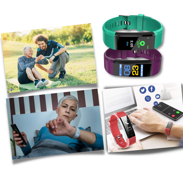 Senior Smartwatch with Health Monitor and Pedometer