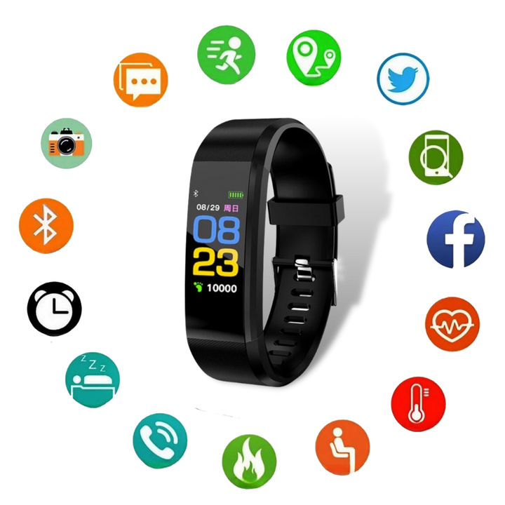 Senior Smartwatch with Health Monitor and Pedometer