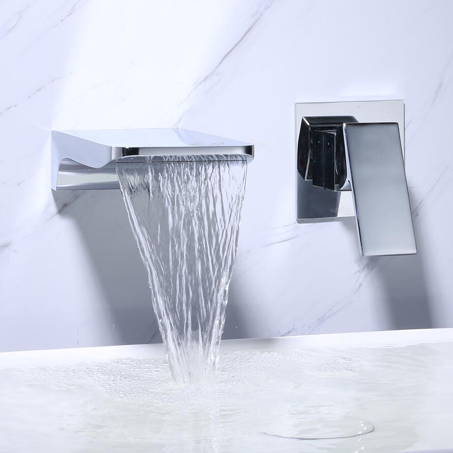 Sensor Wall-Mounted Waterfall Faucet Spout
