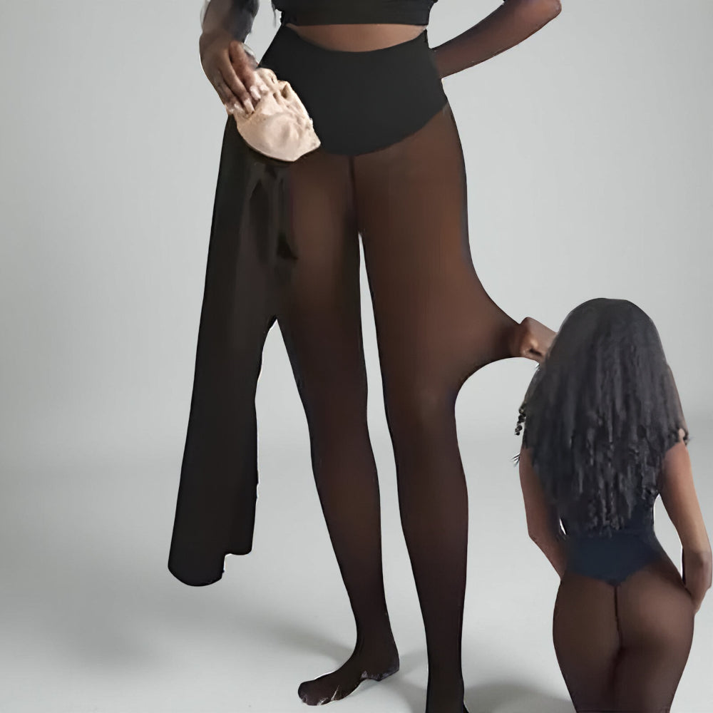 Sheer Look Winter-Lined Thermal Tights