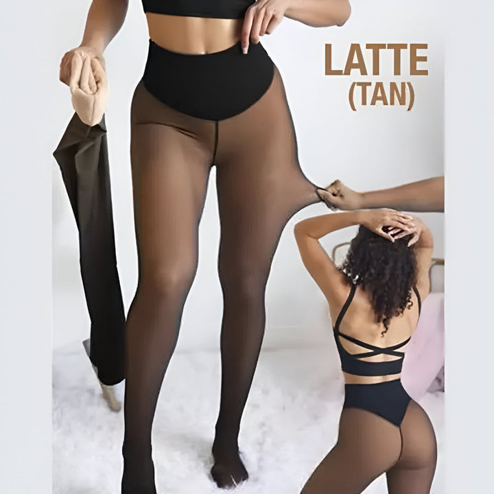 Sheer Look Winter-Lined Thermal Tights
