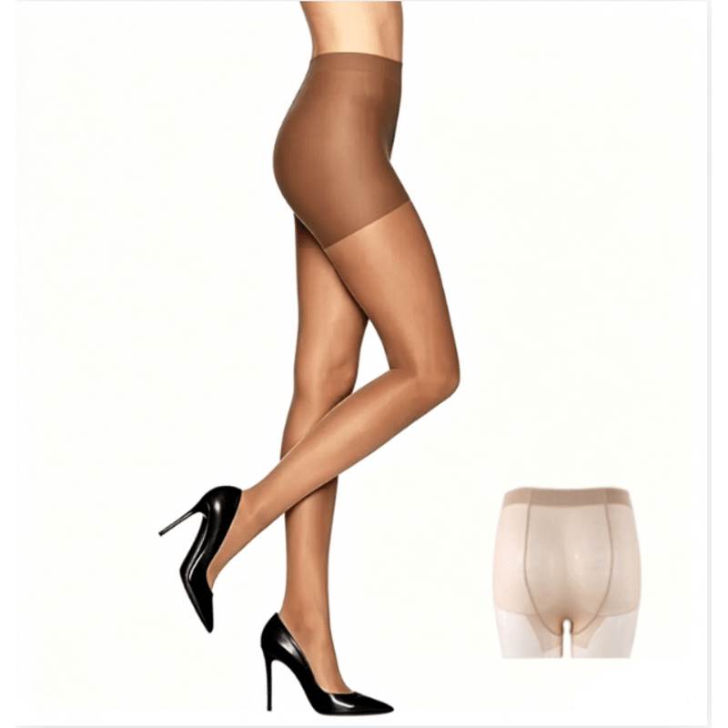Sheer Pantyhose with Control Top, Run-Resistant Fabric and Reinforced Toe